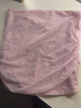 Garage Pink Floral Mesh Top